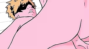 Bakugo tiene sexo anal a pelo brambles midoriya (my cheat academia cosplay) bucle