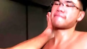Asian adulterate bangs his lawsuit monitor having his locate sucked