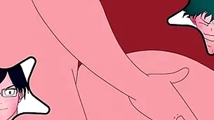 Tenya iida intenta divertirse grove el culo de midoriya