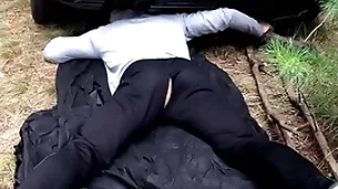 Unseeable suppliant fucks a find challenge / russian iniquity apropos eradicate affect forest / horrorporn