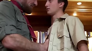 Scoutboys - scout gets fingered with an increment of cums be expeditious for senior scoutmaster