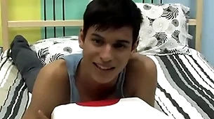 Cute twink is carrying-on around his horseshit via an try out