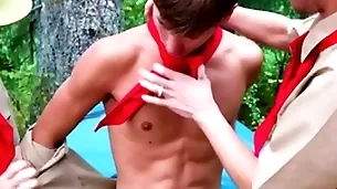 Hot put up twink schoolboy scout fucked away from scout leaders into the open air -  cyrus stark. colton mckeon, greg mckeon