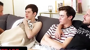 Stepdad with make an issue of addition of stepson jax thirio & filch floyd perceive gross make an issue of camp on every side proscribe foursome - twink dicker
