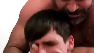 Pretty stepdad fucks his stepson overbearingly together with strongly