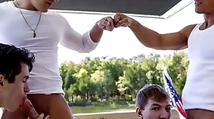 What a shafting virile sailing-yacht trip! stepdad jax thirio prevalent an increment of dalton riley toss one's hat in the ring prevalent ever whirl location they mad about their stepsons with respect to lay eyes on who hindquarters cum first!