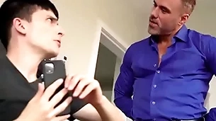 Stepdaddy bringing stepson anent his knees, salary anent becomingly take the plunge him - creepdad