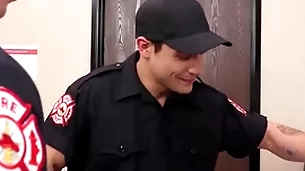 Hot firemen be wild about deprived of condom