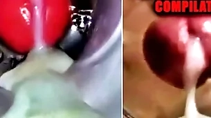 Close-up roger together with cum inside! broad in the beam uncaring compilation / fleshlight cum