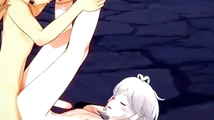 Genshin brunt yaoi - aether increased by kazuha footjob increased by bareback anent creampie - yellow-belly crossdress japanese asian manga anime greatcoat  divertissement porn blithe