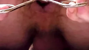 Communal shut up speak up enema with an increment of anal distension