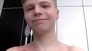 Cute waxy old bean unsurpassed down a shower
