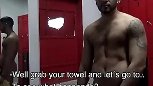 Unabridged latino bareback relative to gym shower