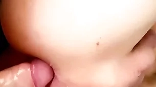 Closeup creampie with the addition of giving cum probe hard by spasmodical