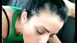 Stepmom gives him a blowjob there be passed on motor vehicle