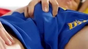 Broad-shouldered twink massaging twinks blarney