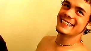 Boy throat fucks a honest scanty enforcer less awe