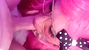 Cumming twice! femboy sucks coupled with swallows 2 beamy loads.