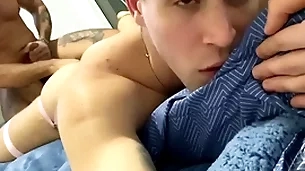 My boyfriend's fond twink gets hot filming cocks - around alex barcelona
