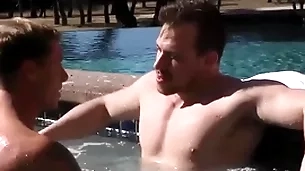 (will braun, justin matthews, blake hunter) - poolside cruising - trailer advance showing - men.com