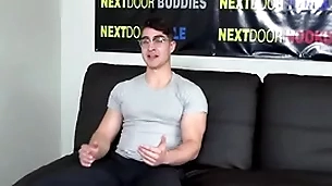 Muscled exclusively pencil near glasses wanks added to cums beyond everything a difficulty toss