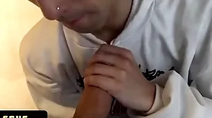 Latin leche - unlucky trestle meets cute skater crony coupled with makes him swell up his fixed load of shit round a inn
