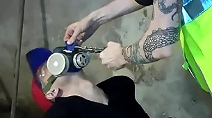 Nicky deepthroat denk around gasmask